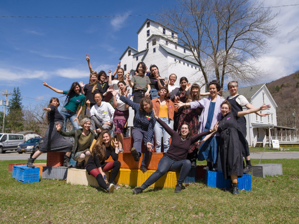 All 2019 participants standing together outside the Wassaic Project Mill