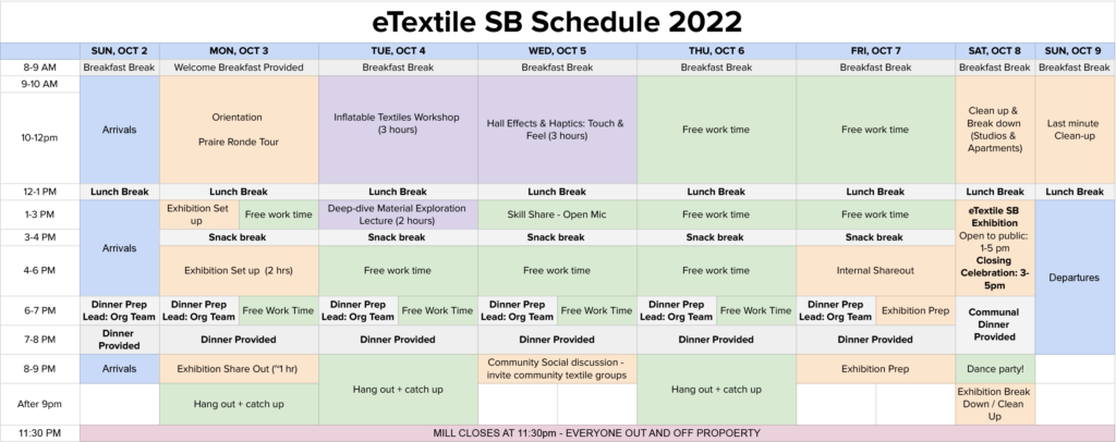 2022 – eTextile Spring Break